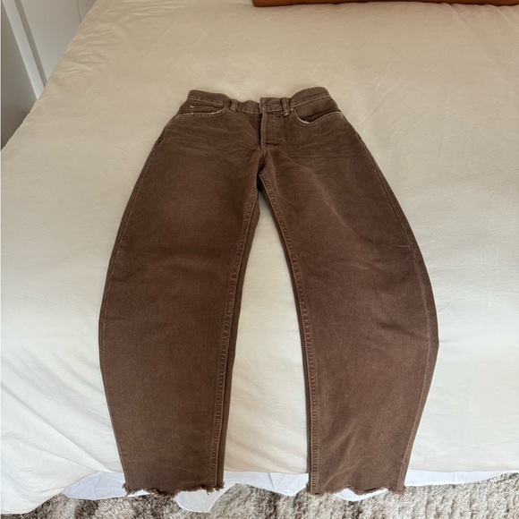 Moussy Vintage Brown Straight Jeans - Picture 2 of 4